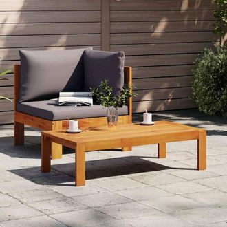 vidaXL Sof&aacute;s De Jard&iacute;n 2 Pzas Con Cojines Madera Maciza Acacia Vidaxl