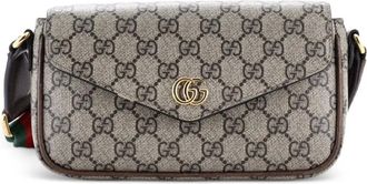 Gucci Ophidia Envelope Flap GG Coated Canvas Mini shoulder bag - Marrone