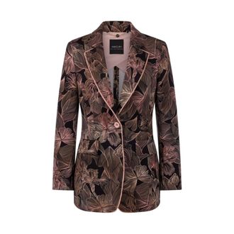 Marc Cain Gedrukte Scuba Blazer - Dames - Jassen - Veelkleurig - Maat: S Katoen