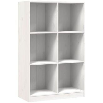 vidaXL Bookcase White 70x33x110 cm Solid Wood Pine Vidaxl