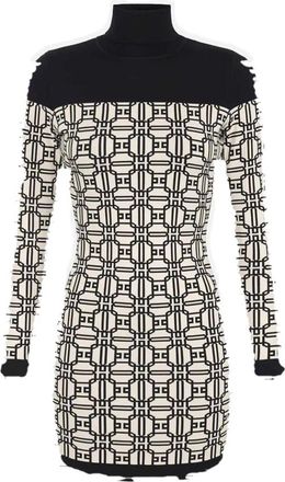 Elisabetta Franchi Gebreide Damesjurk - Dames - Kleedjes - Veelkleurig - S - Polyester - Kleedjes