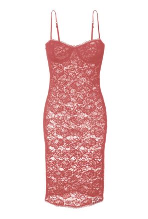 Os&eacute;ree Os&eacute;ree Blush Pink Lace Dress Size S