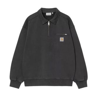 Carhartt Work in Progress Carhartt Wip, Zip-throughs, male, Black, Size: M Half Zip Detroit Sweat