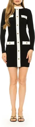Alexia Admor JUNIPER CREWNECK KNIT DRESS in Black at Nordstrom, Size Small