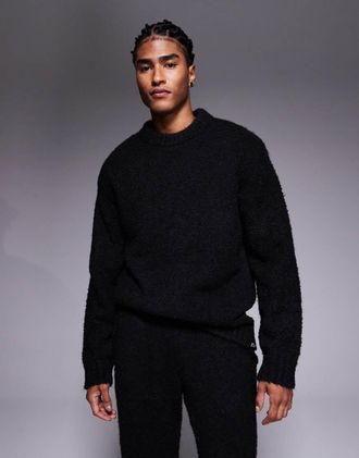 Good For Nothing Maglione boucl&eacute; nero in coordinato