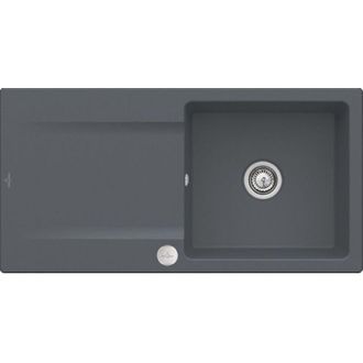 Villeroy & Boch Villeroy Et Boch Siluet 60 Fregadero Grafito Ceramicplus Con Desag&uuml;e Autom&aacute;tico