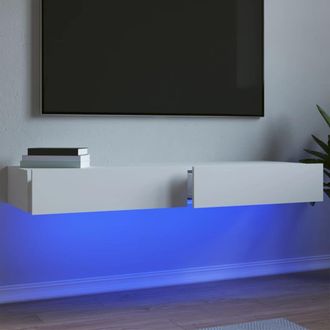 Berkfield Home TV Cabinets with LED Lights 2 pcs White 60x35x15.5 cm