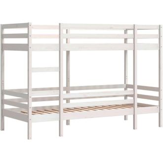 vidaXL Bunk Bed without Mattress White 80x200 cm Solid Wood Pine Vidaxl