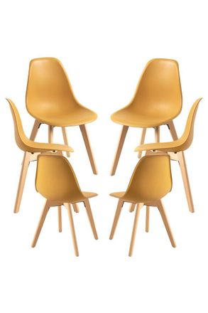 Regalos Miguel Packs Sillas Comedor - Pack 6 Sillas Kelen - Mostaza