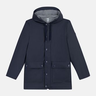 Petit Bateau Halflange regenjas met rits en kap