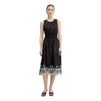 Fracomina Vestido Midi de Algod&oacute;n - Dresses - Mujer - Negro - XS