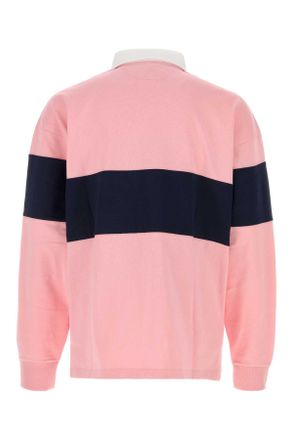 Polo Ralph Lauren Mens Pink Cotton Polo Shirt Resortpinkcruisenavy Exterior