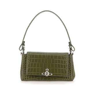 Vivienne Westwood Hazel Medium Handtas - Dames - Tassen - Groen - Maat: ONE Size Katoen