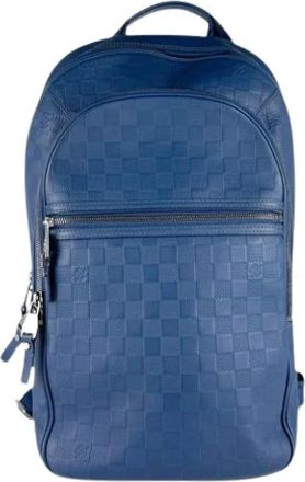Louis Vuitton Pre-owned Backpacks, male, Blue, Size: ONE SIZE Pre-owned Damier Infini Backpack