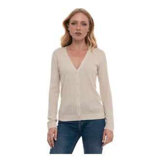 Liu Jo Lange cardigan - Dames - Vesten - Beige - S - Polyester - Truien & Vesten