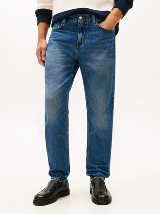 Tommy Hilfiger Tapered-fit-Jeans TOMMY HILFIGER HARLEM, Herren, Gr. 30, L&auml;nge 32, benny blau, Denim/Jeans, Obermaterial: 100% Baumwolle, Jeans Tapered-fit-Jeans, mit