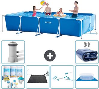 Intex Piscina Con Estructura Rectangular - 450x220x84 Cm - 7-piezas S20072