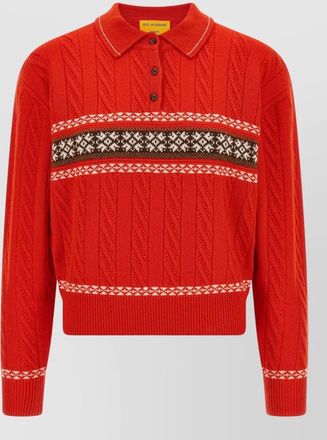 Guest In Residence cable-knit wool cashmere polo sweater