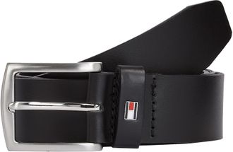 Tommy Hilfiger Mens New Denton 3.5 Leather Belt, Black (Black), 33.5 inches