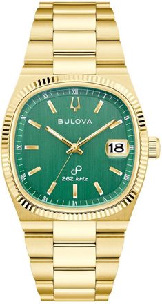 Bulova Mens Seville Green Dial Watch