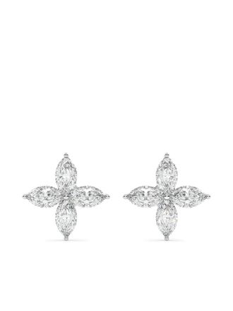 Tilla 14kt marquise-cut earrings - Silver