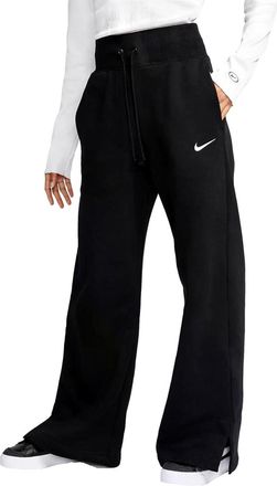 Nike Dames Phoenix Fleece Joggers met wijde pijpen in zwart