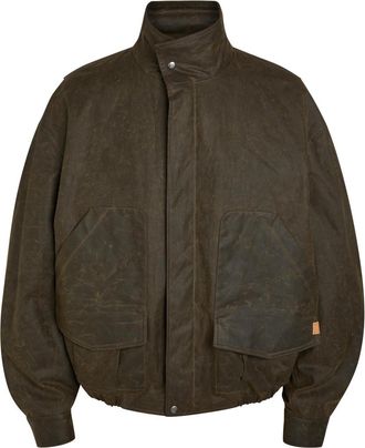 Calvin Klein Donald Patch-pocket Waxed Cotton Jacket - Brown - 52 (IT52 / XL)