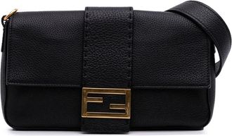 Fendi Borsa a tracolla convertibile Selleria Baguette in pelle 2000-2010 - Nero