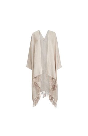 Brunello Cucinelli Linen cover poncho in Beige at Nordstrom, Size One Size Eu