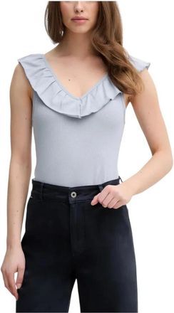 Pepe Jeans London Sleeveless Tops - Dames - Tops zonder mouwen - Blauw - L - Katoen - Tops