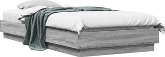 vidaXL Estructura De Cama De Suelo Sonoma Gris 80 X 200 Cm Vidaxl