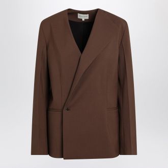 Loulou Studio Brown Double Breasted Wool Jacket