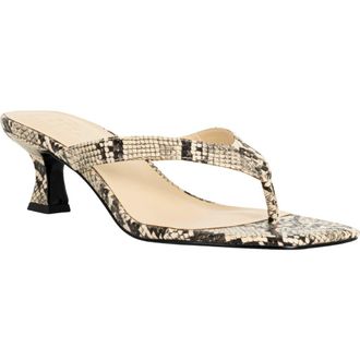Shushop Franny Kitten Heel Flip Flop in Snake Print at Nordstrom, Size 7.5