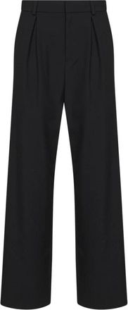 Maison Margiela Wide Broeken - Dames - Wijde Broeken - Zwart - S - Wol - Broeken