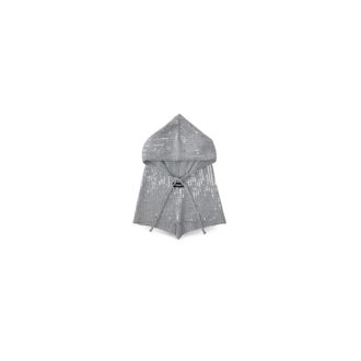 Pinko Pinko - Cap met pailletten en geribde gebreide capuchon - Dames - Accessoires - Grijs - Maat: ONE Size Poliester