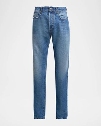 Versace Men & apos;s Stone-Washed Rigid Straight Jeans