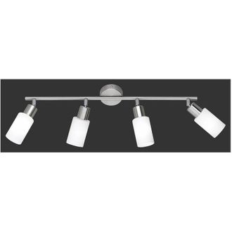 Trio Leuchten Trio Lighting - Plaf&oacute;n N&iacute;quel 4 Focos Foco Orientable Pantalla Cristal Mars