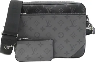 Louis Vuitton Black Coated Canvas Shoulder Bag (Pre-Owned)