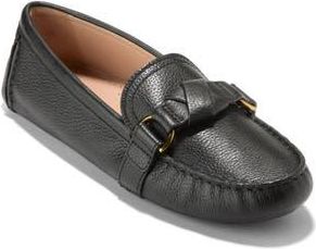 Cole Haan Emmie Bow Driver Loafer in Black Leather at Nordstrom Rack, Size 8.5
