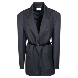 P.A.R.O.S.H. P.a.r.o.s.h., Jassen, Dames, Zwart, S, Leer, Sallia Bi-Stretch Jas