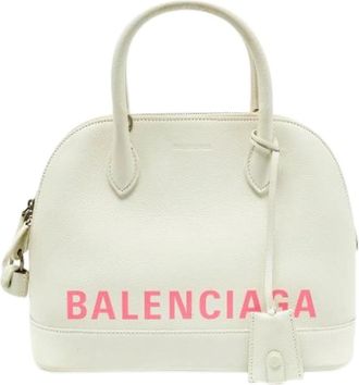 Balenciaga Pre-owned Handbags, female, White, Size: ONE SIZE Pre-owned Leather Handbag
