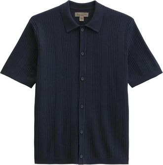 Marc O'Polo Knit Shirts Shortsleeve - Heren - Vesten - Blauw - 2XL - Truien & Vesten