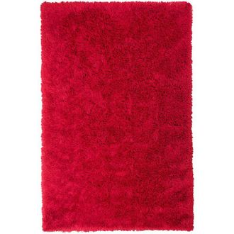 Beliani Beliani - Alfombra peluda roja de pelo largo 200 x 300 cm rectangular con mechones de algodón Cide