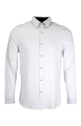 Lords of Harlech Sawyer Knit Button-Up Shirt in White at Nordstrom, Size Xx-Large