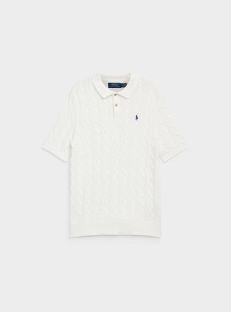 Polo Ralph Lauren Polo Shirt Ralph Lauren - Mens Twisted-cable knit Polo Shirt sweater