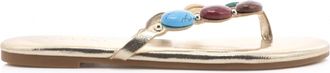Billini Womens Farasha Flip Flop Sandals In Gold Metallic Multi