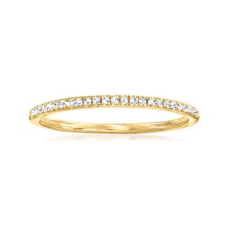 Ross-Simons Diamond Ring in 18kt Gold Over Sterling