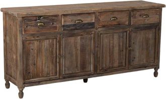 Wanderlust Deco Aparador de madera 4 cajones y 4 puertas 180x45x86h cm