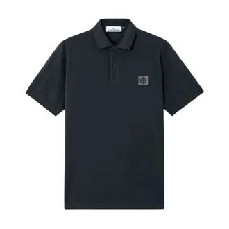 Stone Island 50/2 Katoen Piqu&eacute; Poloshirt - Heren - Polos - Blauw - M - Katoen - Tops