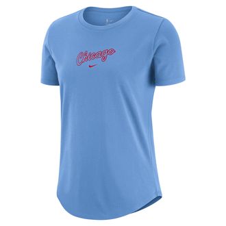 Nike Chicago Bulls Essential City Edition Nike Womens NBA T-Shirt in Blue | HV5350-448